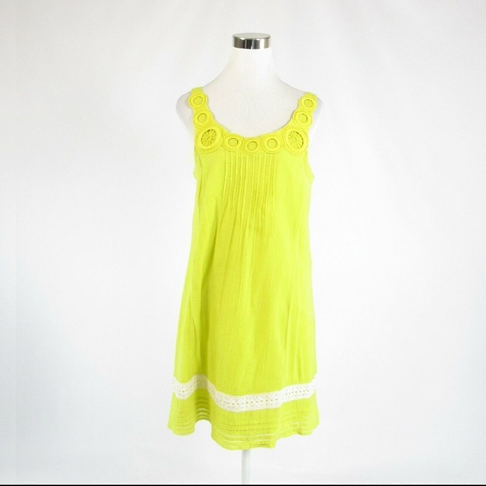 Edme & Esylite bright yellow shift dress S